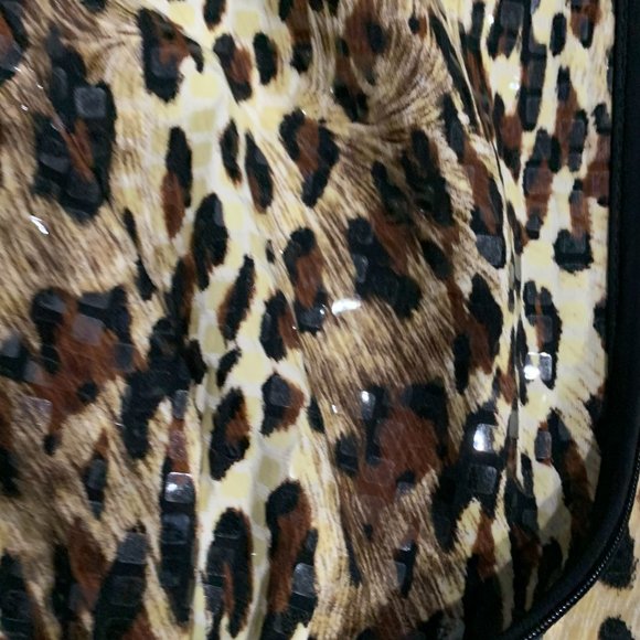 ADRESSING WOMAN ANIMAL PRINT SEQUIN CAMISOLE AND MATCHING JACKET SIZE L - Picture 7 of 16